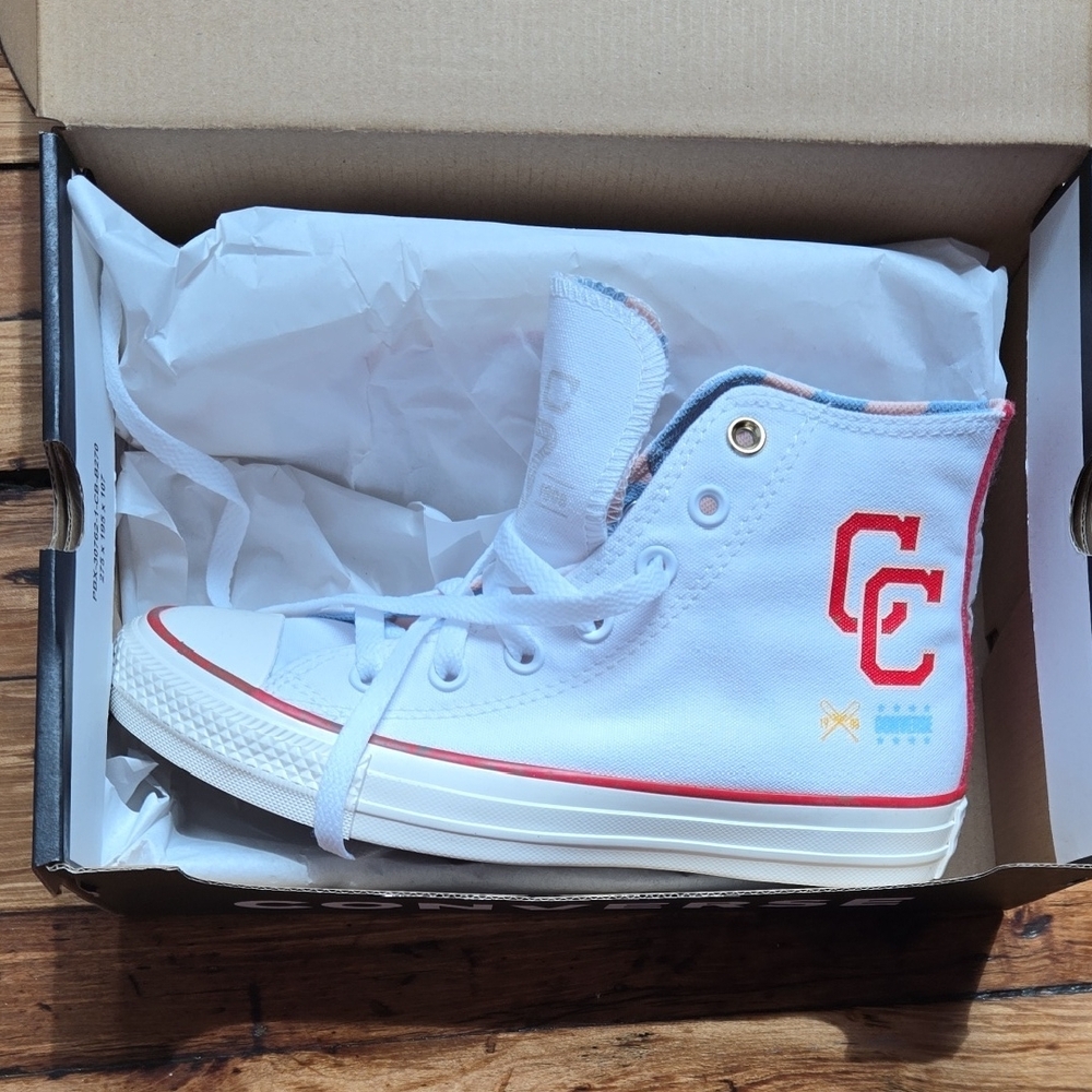 Kids White High-Top Sneakers